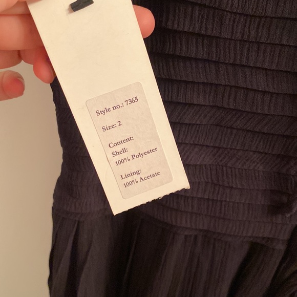 Rickie freeman Teri jon silk cocktail dress in black - Picture 3 of 5